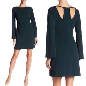 🔴 DONNA MORGAN  Green Cutout Split Sleeve Shift Dress sz 6 NEW with Tags